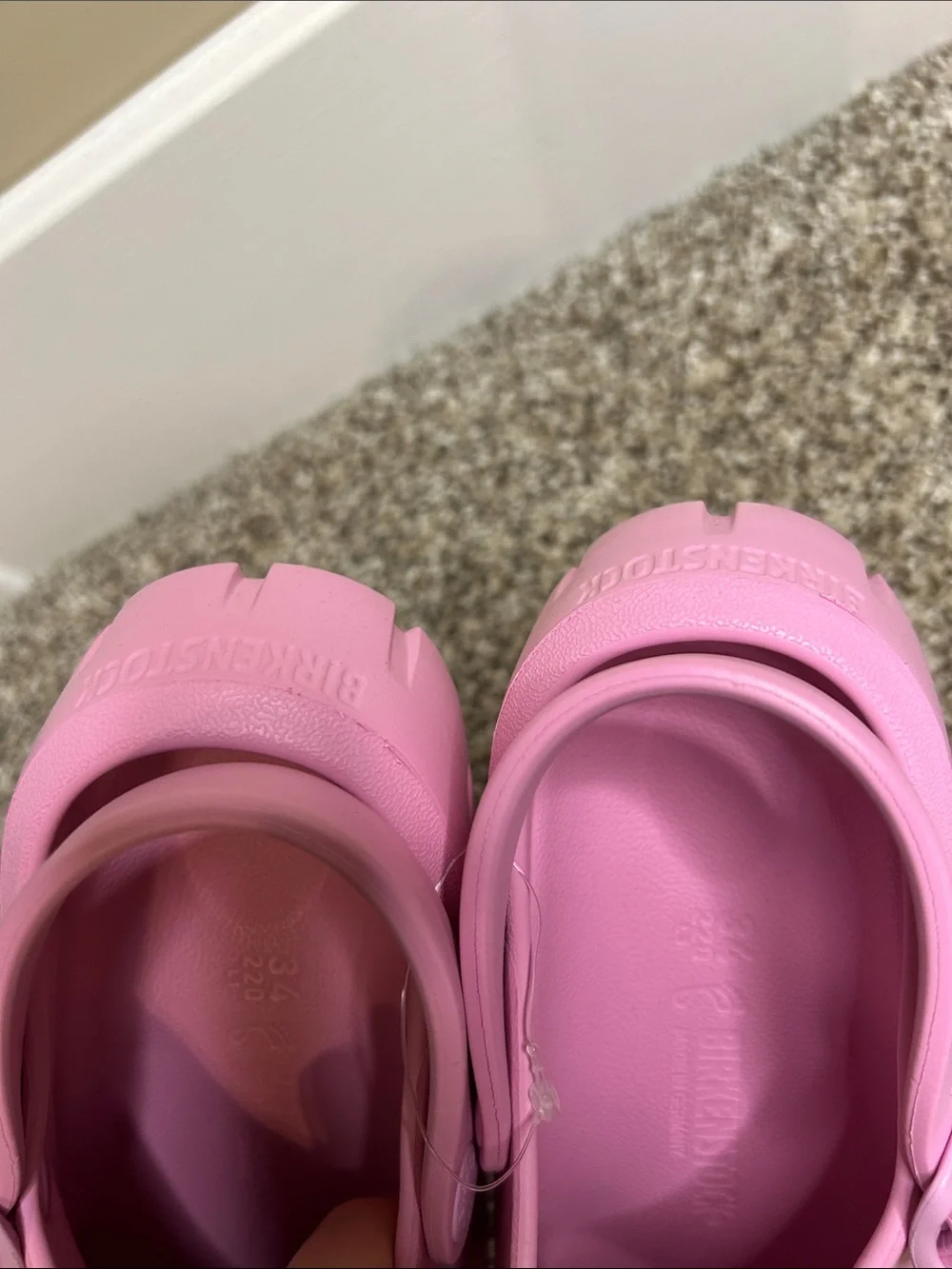 NEW Birkenstock Birki Flow Kids EVA Pink Clogs Slip On Shoes Size 34